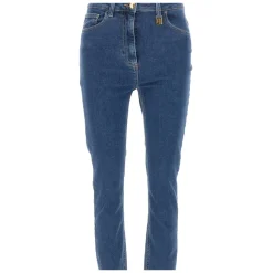 Skinny Jeans z Detalem Logo