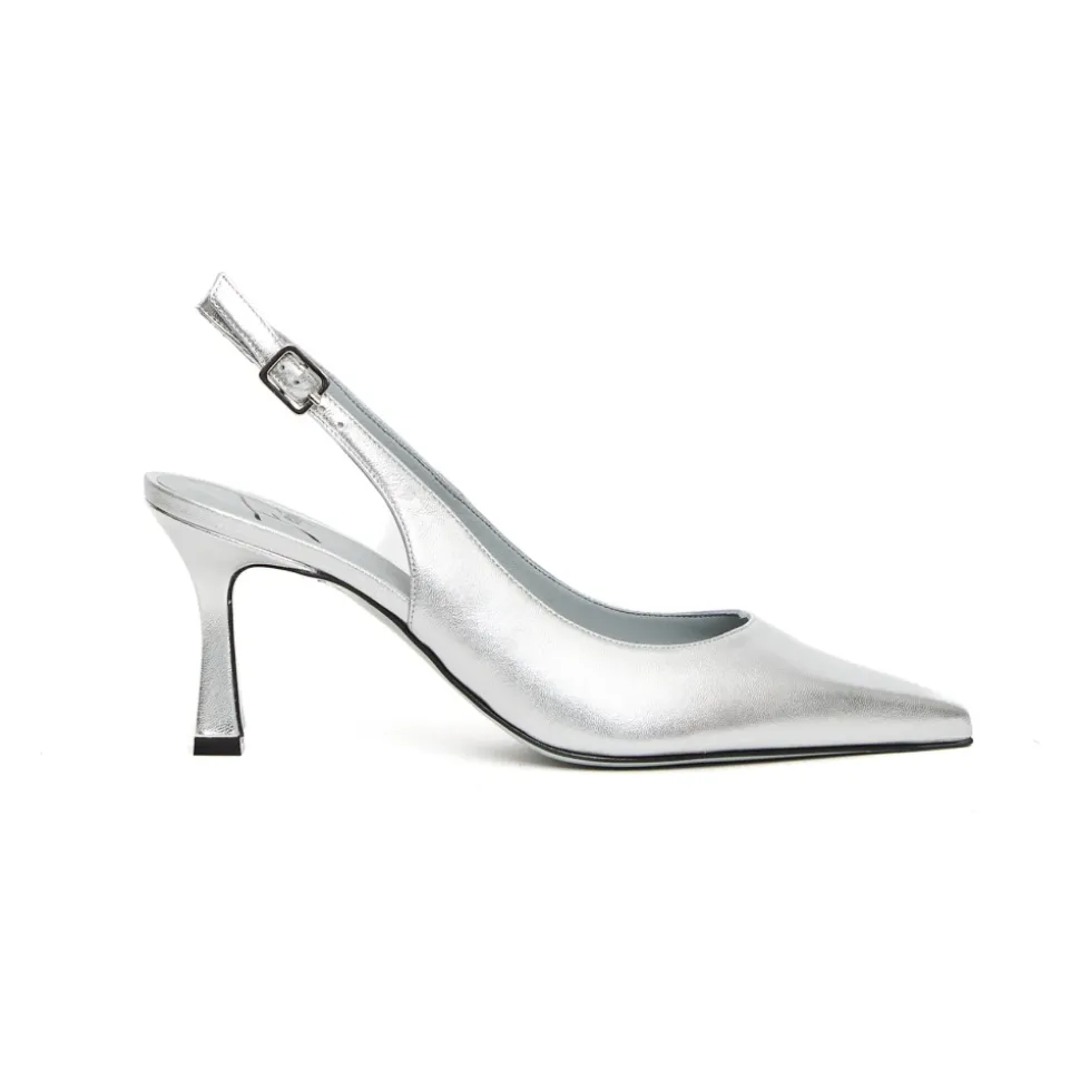 Skórzane czółenka Slingback Frans