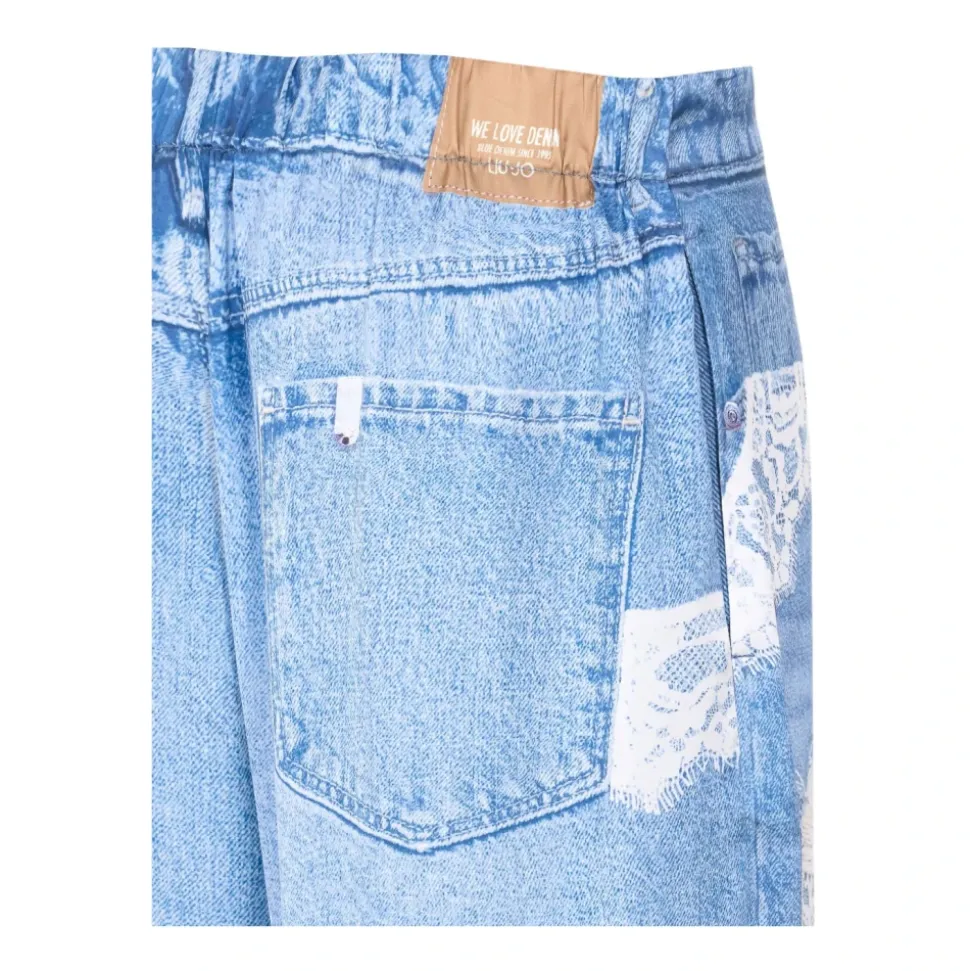 Spodnie imitujące denim