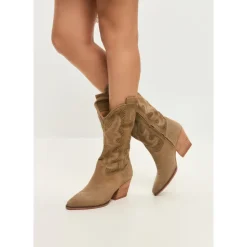 Suede Cowboy Boots Mariana - Brown