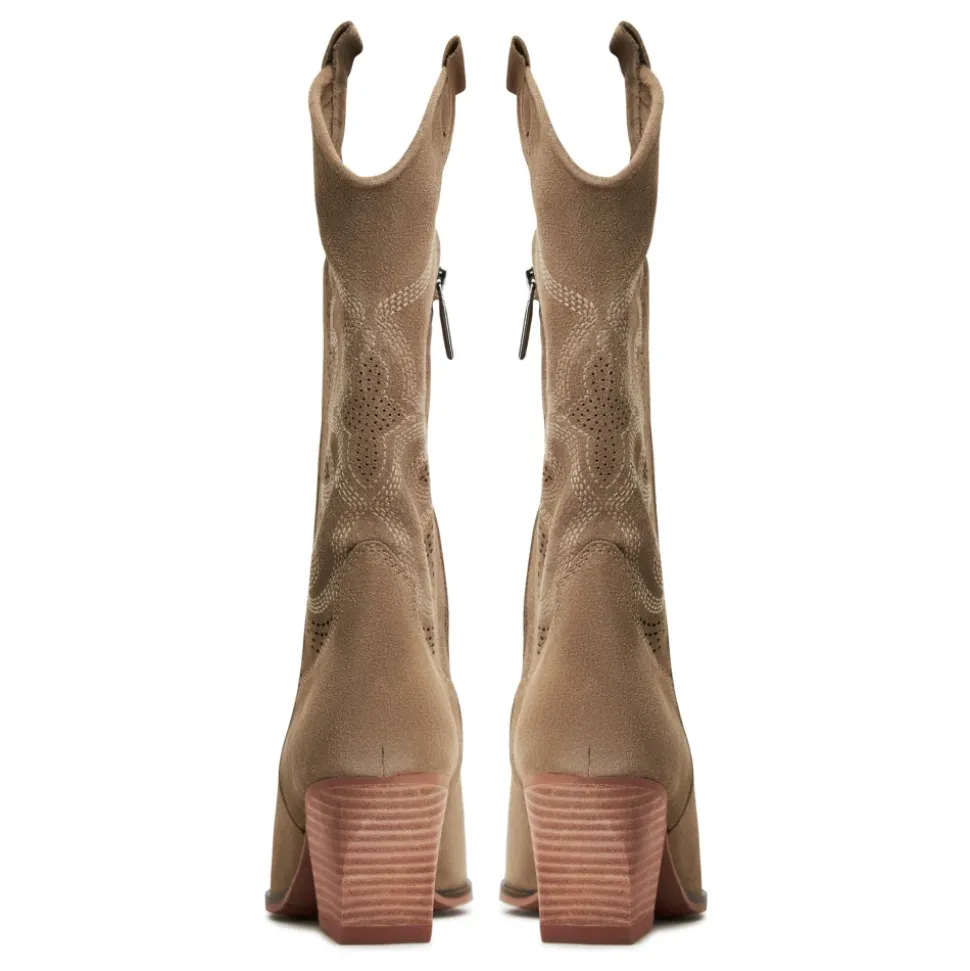 Suede Cowboy Boots Mariana - Brown