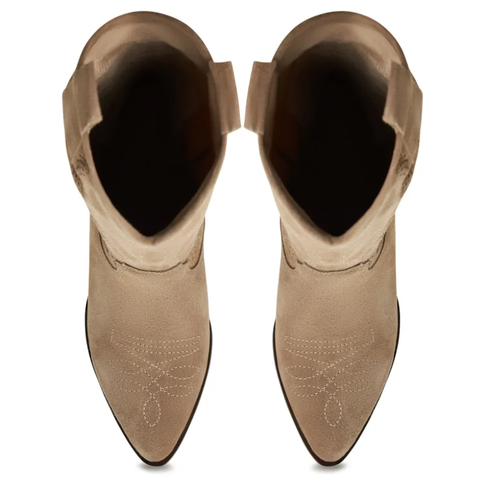 Suede Cowboy Boots Mariana - Brown