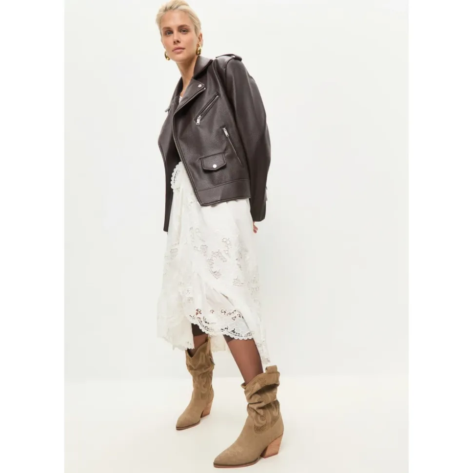 Suede Cowboy Boots Mariana - Brown