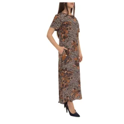 Sukienka maxi z krótkim rękawem