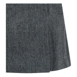 Sukienka mini z kołnierzykiem w jodełkę