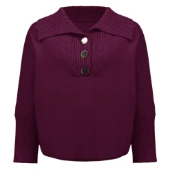Sweter o luźnym kroju z zapięciem na guziki
