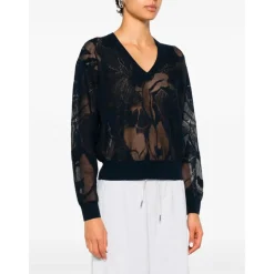 Sweter z dekoltem w serek