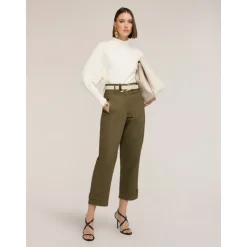 Sweter z dzianiny płaskiej o kroju oversize
