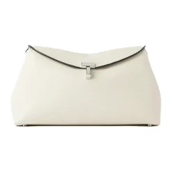 T-Lock Leather Clutch