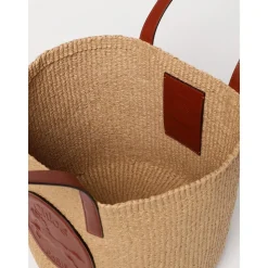 Torba Torebka Raffia Skóra
