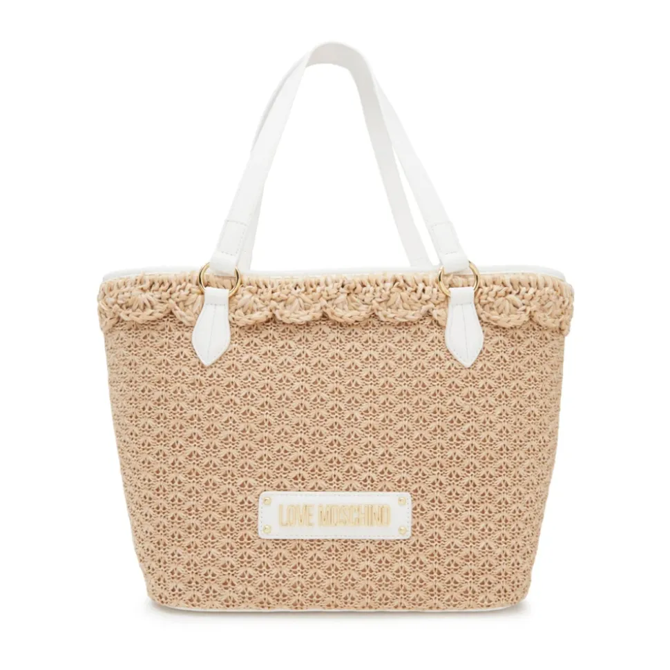 Torebka typu Tote z Rafii z Logo