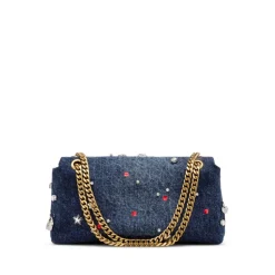 Trinket Charm Denim Dual Chain Mini