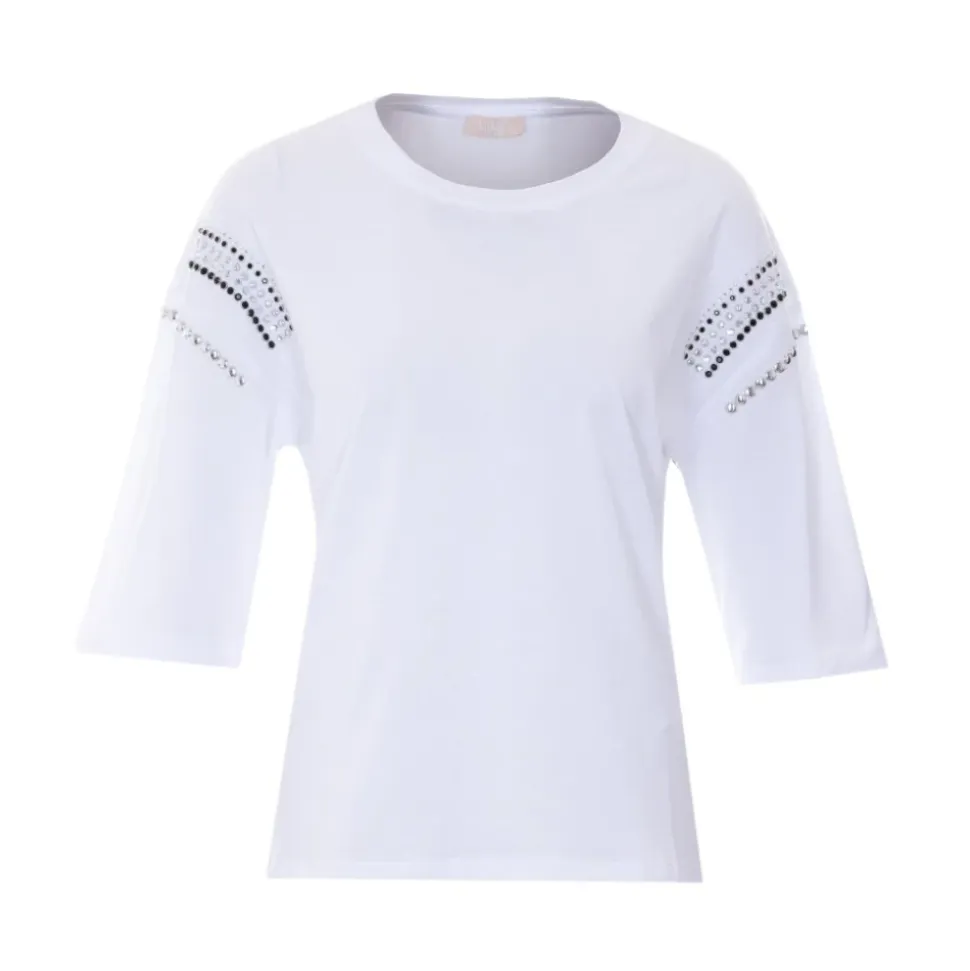 T-shirt z dżetami