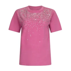 T-shirt z drogocennymi kamieniami