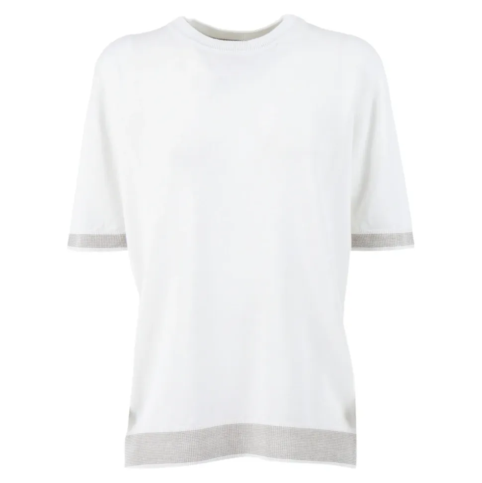 T-shirt z lnu i bawełny