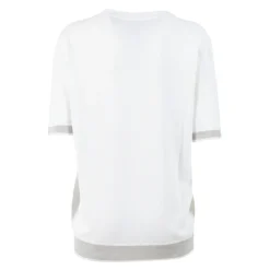 T-shirt z lnu i bawełny