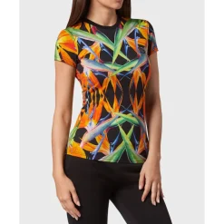 T-Shirt z Okrągłym Dekoltem