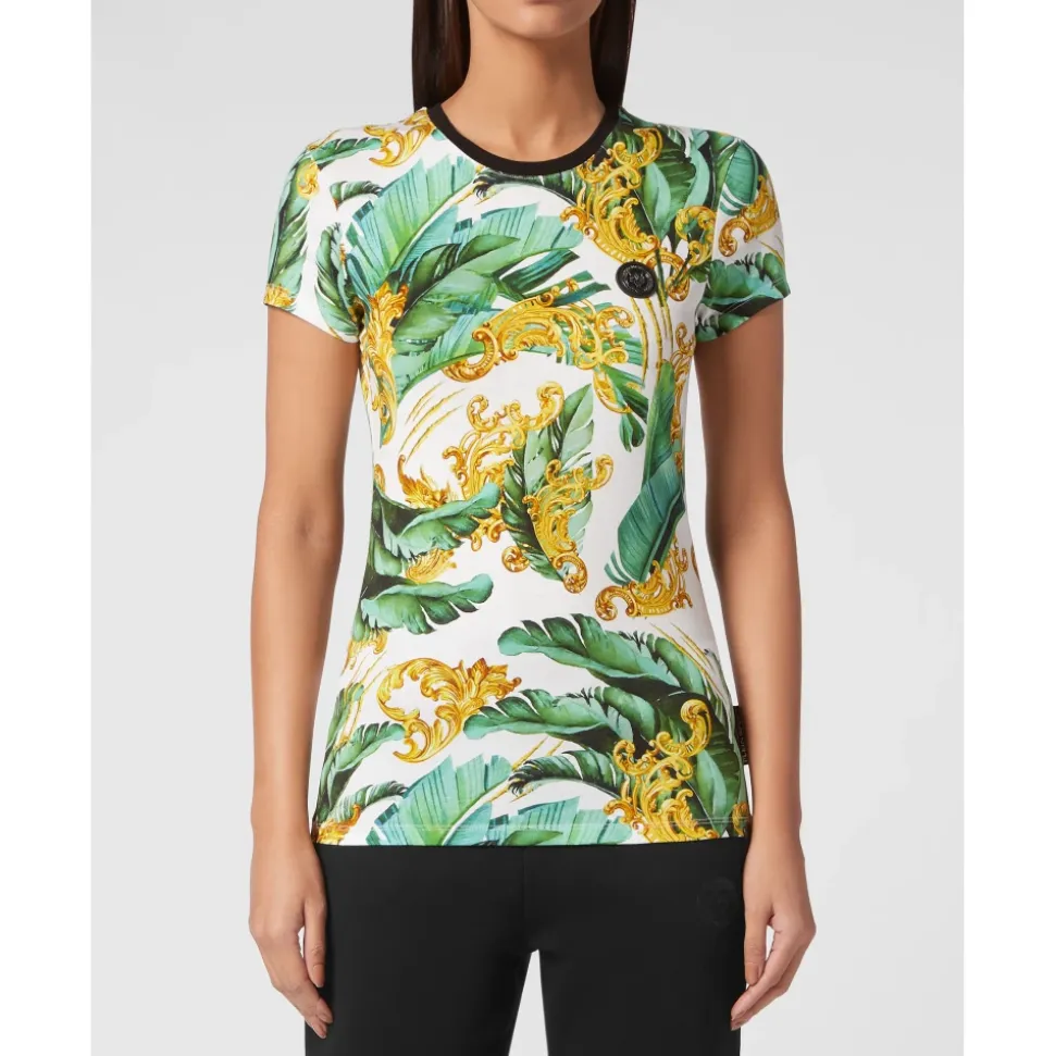 T-Shirt z Okrągłym Dekoltem