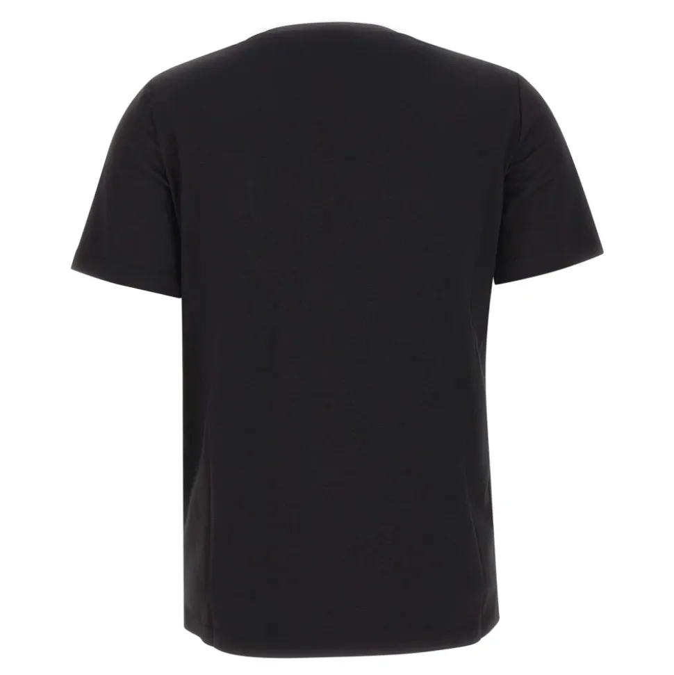 T-shirt z prążkowanym dekoltem
