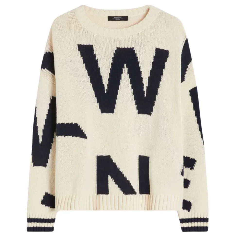 Wkdcelebre Wzorzysty Sweter z Okrągłym Dekoltem
