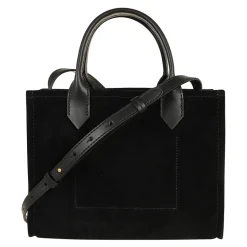 Zamszowa torba shopper z logo