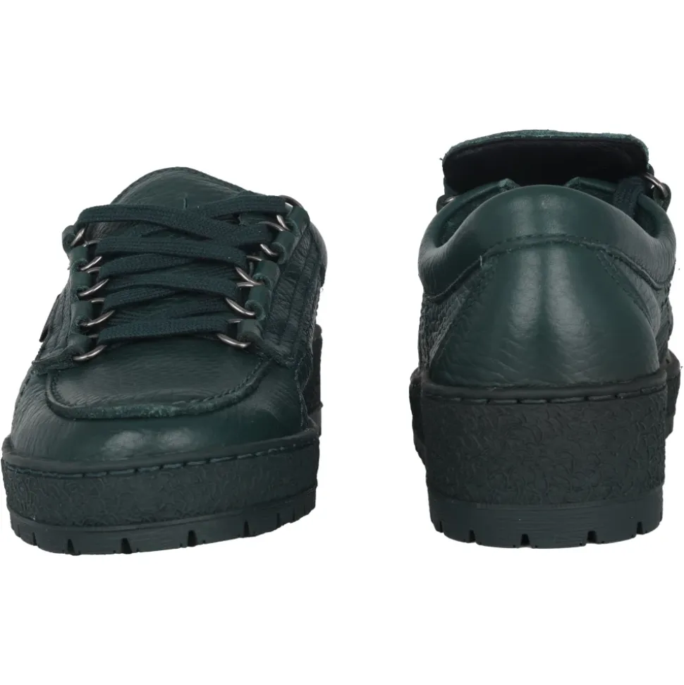 Zielone koronkowe buty dla kobiet