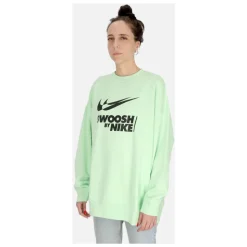 Zielono-Czarny Crewneck Sweatshirt z Logo Swoosh