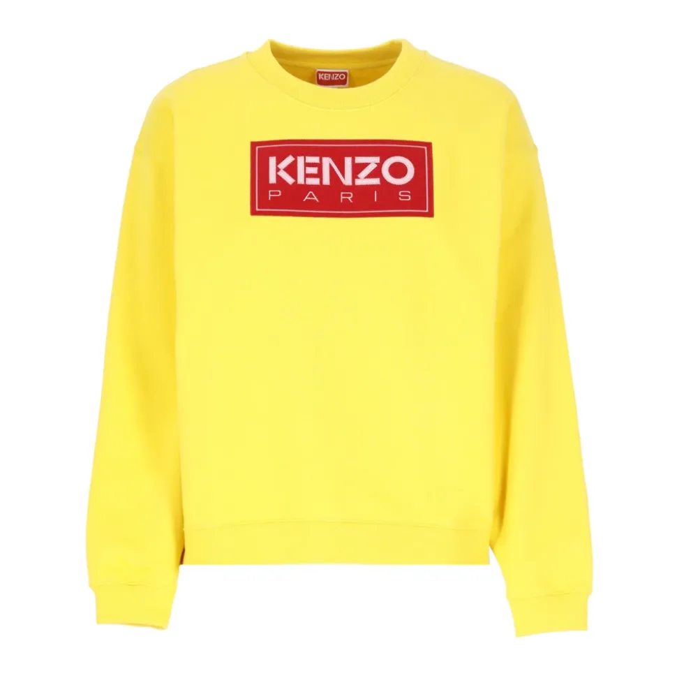 Złoty Sweter z Naszywką Logo Paris